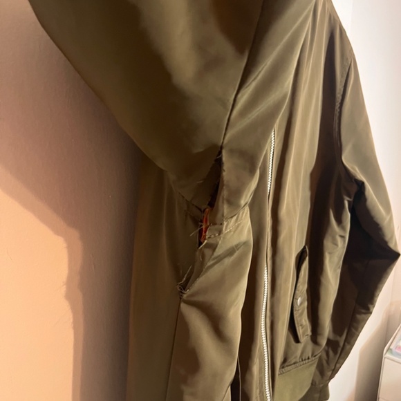 Point Zero Olive Green Bomber Jacket - Picture 4 of 4